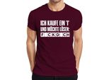 Compro Una I E Voglio Risolvere Il Problema F*Ckd*Ch T-Shirt Da Uomo, Borgogna, 3XL