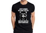 Ora Tutti Fanno Un Respiro Profondo Dicendo Che Il Gatto è Ironico T-Shirt Da Uomo, Nero, Xxl