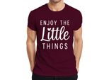 Godetevi Le Piccole Cose Di Ogni Giorno, Maglietta Da Uomo Con Frase Motivazionale, Borgogna, 3XL