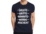 Maglietta Da Uomo Should Have Could Would Make Motivational Saying Maker Success, Navy, Xl