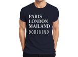 Parigi Londra Milano Villaggio Viaggio In Città Moda Umorismo Viaggio In Città Maglietta Da Uomo, Navy, Xl
