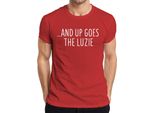 E La Maglietta Da Uomo Luzie, Divertente, Sarcastica E Umoristica, Vintage, Rossa, L