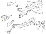 Volvo S60 V60 XC60 Ii Staffa Sottotelaio Sinistro Oe 32318181