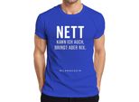 Posso Essere Gentile, Ma Non Posso Essere Sarcastico Maglietta Da Uomo Saying Humour Cool, Blu, Xl