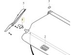 Volvo S60 V60 Ii Porta Tenda A Rullo Vano Bagagli Destro 31484499