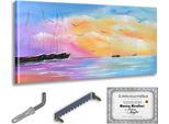 Monica Mirafiori I 100% Dipinto A Mano I Quadro "Yachts"" 100X50Cm | Quadro Dipinto A Mano | Quadro Acrilico | Quadro Acrilico Molto Grande I Quadri D'arte Moderna I Quadri D'arte"