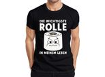 Il Ruolo Più Importante Nella Mia Vita La Carta Igienica Divertente Regalo T-Shirt Da Uomo, Nero, Xxl