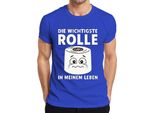 Il Ruolo Più Importante Nella Mia Vita La Carta Igienica Divertente Regalo T-Shirt Da Uomo, Blu, Xxl