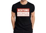 Attenzione Tracce Di Sarcasmo Incluse Divertente Umorismo Sarcastico T-Shirt Da Uomo, Nero, L