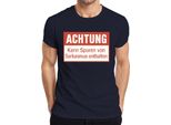 Attenzione Tracce Di Sarcasmo Incluse Divertente Umorismo Sarcastico T-Shirt Da Uomo, Navy, Xl