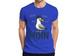 Maglietta Da Uomo Moin Seagull North Germany Coast North Sea Maritime Funny Seagull, Blu, S