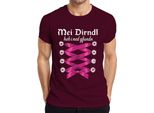 Non Ho Trovato Il Mio Dirndl Bavaria Trachten Edelweiss Maglietta Da Uomo, Borgogna, Xxl