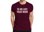 Lista Delle Cose Da Fare: Tua Mamma Sarcastica E Sfacciata, Regalo Di Compleanno Da Uomo, Borgogna, Xxl