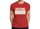 Attenzione Tracce Di Sarcasmo Incluse Divertente Umorismo Sarcastico T-Shirt Da Uomo, Rosso, L