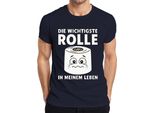 Il Ruolo Più Importante Nella Mia Vita La Carta Igienica Divertente Regalo T-Shirt Da Uomo, Navy, Xxl