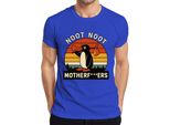 Maglietta Noot Noot Motherf***Ers Retro Penguin Sunset Vintage Uomo, Blu, Xl