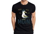 Maglietta Da Uomo Moin Seagull North Germany Coast North Sea Maritime Funny Seagull, Nero, Xxl