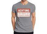 Attenzione Tracce Di Sarcasmo Incluse Divertente Umorismo Sarcastico T-Shirt Da Uomo, Grigio, L