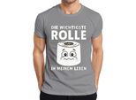 Il Ruolo Più Importante Nella Mia Vita La Carta Igienica Divertente Regalo T-Shirt Da Uomo, Grigio, M