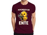 Anatroccolo Psichico Con Pistola Divertente Meme Sfacciato Gag Retro Maglietta Da Uomo, Borgogna, Xl