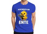 Anatroccolo Psichico Con Pistola Divertente Meme Sfacciato Gag Retro Maglietta Da Uomo, Blu, L