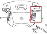 Volvo S80 V70 XC70 Volante Destro Pulsanti Di Controllo Audio Beige Oe