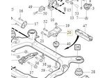 Volvo S60 S80 V70 XC70 Lapa Supporto Cuscino Posteriore Oe 31262324
