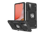 Wozinsky Ring Armor Custodia Ibrida Blindata + Supporto Magnetico Samsung Galaxy A72 4G Nero