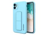 Wozinsky Custodia Kickstand Custodia In Silicone Con Etui Stand Xiaomi Redmi 10X 4G / Xiaomi Redmi Note 9 Azzurro