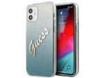 Guess Guhcp12Spcuglsbl Iphone 12 Mini5,4 Niebieski/Blu Custodia Rigida Glitter Gradient Script