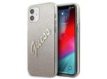 Guess Guhcp12Spcuglsgo Iphone 12 Mini5,4 ZłOty/Oro Custodia Rigida Glitter Gradient Script