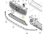 Volvo XC60 Ii Griglia Radiatore Centrale Inferiore Paraurti Oe