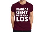 Il Mio Piano Va A Monte Senza Un Piano, Divertente Detto Regalo Per L'ufficio Umorismo T-Shirt Da Uomo, Borgogna, Xl