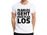 Il Mio Piano Va A Monte Senza Un Piano, Divertente Detto Regalo Per L'ufficio Umorismo T-Shirt Da Uomo, Bianco, S