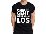 Il Mio Piano Va A Monte Senza Un Piano, Divertente Detto Regalo Per L'ufficio Umorismo T-Shirt Da Uomo, Nero, S