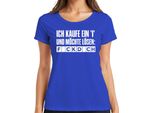 Compro Una I E Voglio Risolvere F*Ckd*Ch Sfacciato Dicendo Regalo Maglietta Da Donna, Blu, M