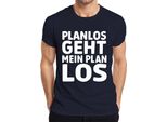 Il Mio Piano Va A Monte Senza Un Piano, Divertente Detto Regalo Per L'ufficio Umorismo T-Shirt Da Uomo, Navy, S