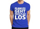 Il Mio Piano Va A Monte Senza Un Piano: Divertente Detto Regalo Per L'ufficio Umorismo T-Shirt Da Uomo, Blu, S