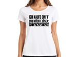 Compro Una I E Voglio Risolvere F*Ckd*Ch Sfacciato Dicendo Regalo Ladies T-Shirt, Bianco, Xl