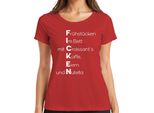 Colazione A Letto Con Croissant, Caffè, Crema Di Cioccolato, Divertente Maglietta Da Donna, Rosso, 3XL