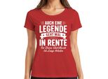 Anche Una Leggenda A Volte Va In Pensione Regalo Di Pensionamento Maglietta Da Donna Per Pensionati, Rosso, 3XL