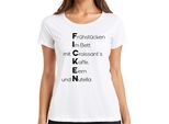 Colazione A Letto Con Croissant Caffè Crema Di Cioccolato Divertente Detto Signore T-Shirt, Bianco, M