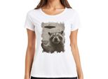 Maglietta Da Donna Raccoon Ufo Vintage Retro Alien Funny Sci-Fi Space Sepia, Bianca, Xxl