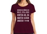Se Vuoi Assillare, Mettiti In Fondo Alla Strada Con Il Divertente Detto "Sfacciato"" T-Shirt Da Donna, Borgogna, S"