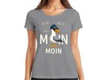 Moin MöWe - Maglietta Da Donna Cool E Casual Della Costa Del Mare Del Nord - Grigio, S