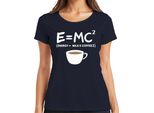 Teoria Della Relatività Formula Del Caffè Nerd Fisica Dire Mattina Caffè Albert Einstein Maglietta Da Donna, Navy, Xl