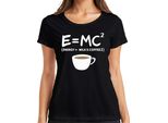 Teoria Della Relatività Formula Del Caffè Nerd Fisica Dire Mattina Caffè Albert Einstein Maglietta Da Donna, Nero, Xl