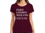 Parigi Londra Milano Villaggio Viaggio In Città Moda Umorismo Citytrip Maglietta Da Donna, Borgogna, 3XL