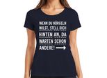 Se Vuoi Assillare, Mettiti In Fondo Alla Strada Con Il Divertente Detto "Sfacciato"" T-Shirt Da Donna, Navy, Xl"