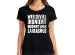 Chi Stira Troppo Fa Del Sarcasmo Detto Sarcastico Regalo Donna T-Shirt, Nero, M